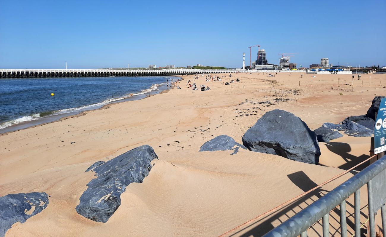 Photo of Klein strand oostende with bright sand surface